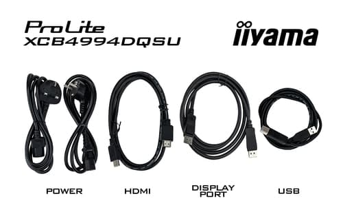 iiyama ProLite XCB4994DQSU-B1 computer monitor 124.5 cm (49") 5120 x 1440 pixels Dual QHD LCD Black