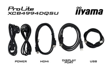iiyama ProLite XCB4994DQSU-B1 computer monitor 124.5 cm (49") 5120 x 1440 pixels Dual QHD LCD Black view 12