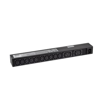 APC RACK PDU BASIC 1 U 16A 230V power distribution unit (PDU) 12 AC outlet(s) 0U/1U Black view 2