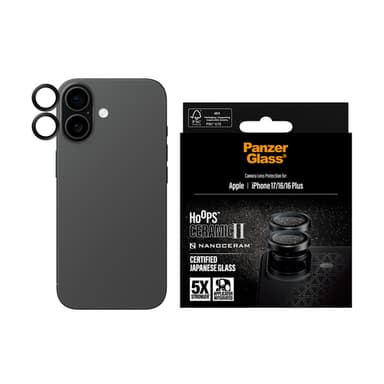 PanzerGlass ® Hoops® Ceramic II Camera Lens Protector iPhone 17 | iPhone 16 | 16 Plus Clear screen protector Apple 1 pc(s) view 2