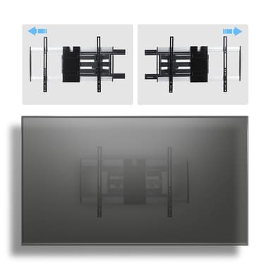 StarTech.com Ultra-Slim Articulating TV Wall Mount for up to 65-inch and 99lb/45kg Flat Screens, VESA 600x400, TAA-Compliant Low-Profile Bracket view 3