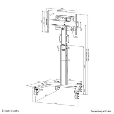 Neomounts FL50S-825BL1 TV trolley 37-75" - TÜV view 20