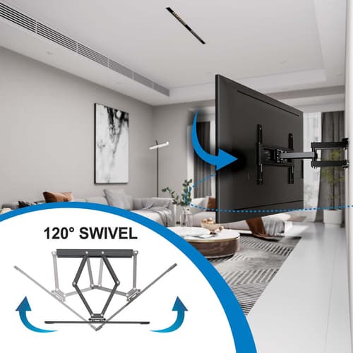 Manhattan Outdoor Wall Mount for TV & Monitors (Full Motion), For screens 37" to 65", VESA compatibility: all between 200x200mm to 600x400mm - check the dimensions of the four mounting holes on back of screen to ensure it fits, Max 50kg, Weatherproof, Bracket