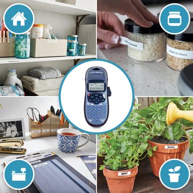 DYMO LetraTag LT-100H Handheld Label Maker | ABC Keyboard Label Printer with Easy-to-Use13 Character LCD Screen | for Home or Office | Blue view 7