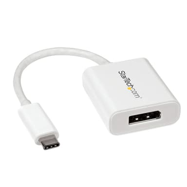 StarTech.com USB C to DisplayPort Adapter - 4K 60Hz/8K 30Hz - USB Type-C to DP 1.4 HBR2 Adapter Dongle - Compact USB-C (DP Alt Mode) Monitor Video Converter - Thunderbolt 3 Compatible - White view 4