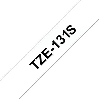 Brother TZE131S label-making tape Black on transparent TZe view 1