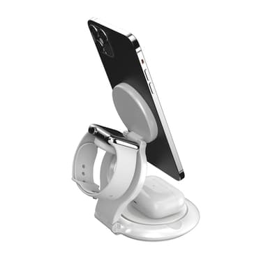 j5create Qi2 3-in-1 Magnetic Foldable Wireless Charging Station view 3