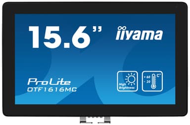 iiyama OTF1616MC-B1 computer monitor 39.6 cm (15.6") 1920 x 1080 pixels Full HD LCD Touchscreen Black view 2