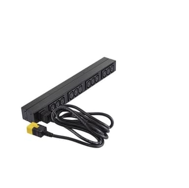 APC NetShelter Basic Rack PDU, 1U, 1PH, 3.7kW 230V 16A or 3.3kW 208V 16A, x12 C13 outlets, C20 cord view 27