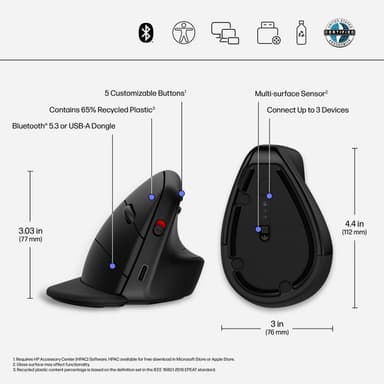 HP 925 Ergonomic Vertical Mouse view 6