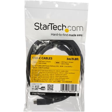 StarTech.com 10ft (3m) USB-C Fast Charging Cable, Charge & Sync, 100W (5A) PD, USB 2.0, USB-IF Certified - USB C Charging Cord view 5