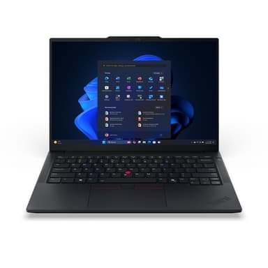 Lenovo ThinkPad E14 Gen 7 (Intel) Copilot+ PC Intel Core Ultra 5 226V Laptop 35.6 cm (14") WUXGA 16 GB LPDDR5x-SDRAM 512 GB SSD Wi-Fi 6E (802.11ax) Windows 11 Pro English Black view 1