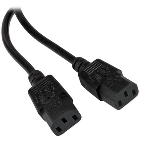 StarTech.com 6ft (2m) UK Computer Power Cable Y Splitter, 18AWG, BS 1363 to 2x C13, 10A 250V, Black Replacement AC Power Cord, Kettle Lead / Dual UK Power Cord, PC Power Supply Cable, TV/Monitor Power Cable
