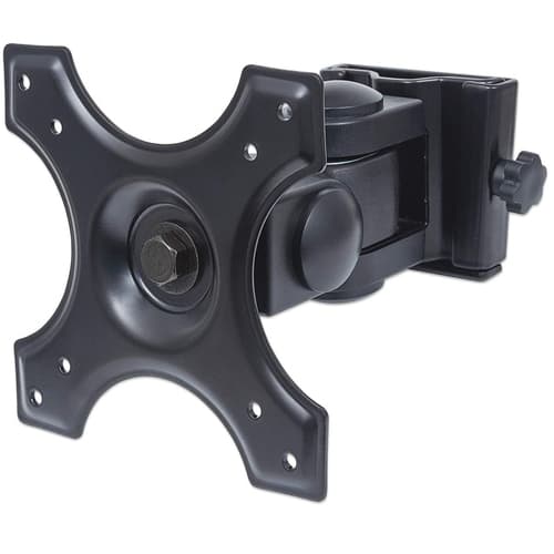 Manhattan Wall Mount for TV & Monitors (Tilt and Swivel 2 pivots), For screens 13" to 27", VESA compatibility: 75x75mm and 100x100mm - check the dimensions of the four mounting holes on back of screen to ensure it fits, Max 12kg, Black, Bracket