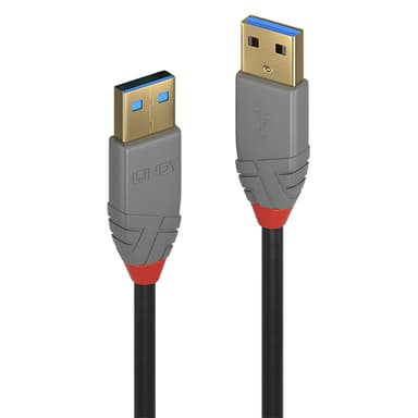 Lindy 0.5m USB 3.2 Type A Cable, 5Gbps, Anthra Line view 1