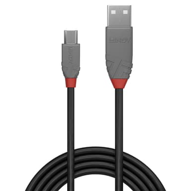 Lindy 5m USB 2.0 Type A to Micro-B Cable, Anthra Line view 2