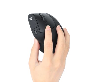 Manhattan Ergonomic Vertical Wireless Mouse (Right Handed), Black, Adjustable 800/1200/1600dpi, 2.4Ghz (effective range up to 10m), Six Button with Scroll Wheel, Nano USB-A receiver, AA battery (included), Three Year Warranty view 6