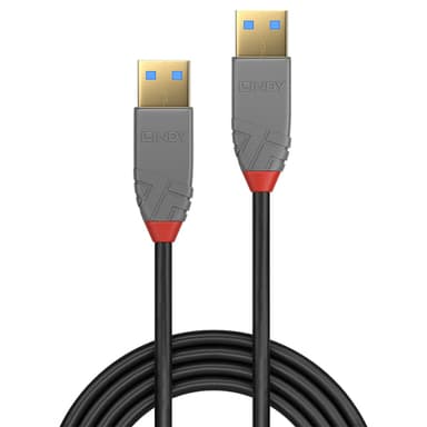 Lindy 0.5m USB 3.2 Type A Cable, 5Gbps, Anthra Line view 2