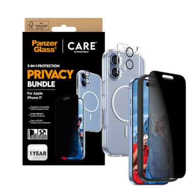 PanzerGlass ® | CARE by ® 3-in-1 Flagship Privacy Bundle iPhone 17 Clear screen protector Apple 1 pc(s) view 6