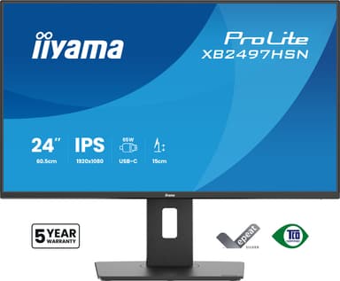 iiyama ProLite XB2497HSN-B1 computer monitor 60.5 cm (23.8") 1920 x 1080 pixels Full HD LED Black view 2