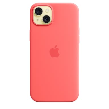 Apple iPhone 15 Plus Silicone Case with MagSafe - Guava view 3