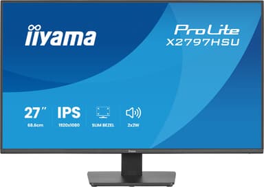 iiyama ProLite X2797HSU-B1 computer monitor 68.6 cm (27") 1920 x 1080 pixels Full HD LED Black view 3