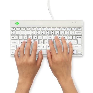 R-Go Tools Ergonomic keyboard R-Go Compact Break, compact keyboard with break software, QWERTY (UK), wired, white view 5