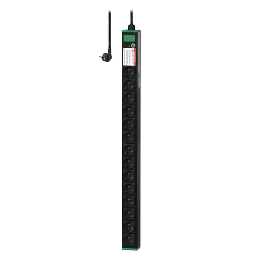 APC Easy Rack PDU, Basic, Vertical, 1 Phase, 3.7kW, 230V, 16A, 14 x SCHUKO outlets, SCHUKO 16A