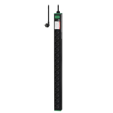 APC Easy Rack PDU, Basic, Vertical, 1 Phase, 3.7kW, 230V, 16A, 14 x SCHUKO outlets, SCHUKO 16A view 2