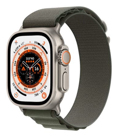 Apple Watch Ultra OLED 49 mm Digital 410 x 502 pixels Touchscreen 4G Titanium Wi-Fi GPS (satellite) view 1