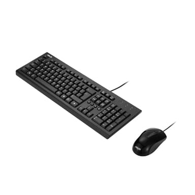 ASUS U2000 keyboard Mouse included Universal USB Black view 1