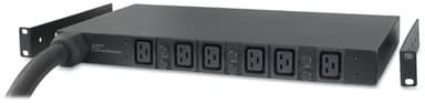 APC Basic Rack PDU AP7526 power distribution unit (PDU) 6 AC outlet(s) 1U Black view 1