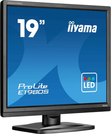 iiyama ProLite E1980S-B1 computer monitor 48.3 cm (19") 1280 x 1024 pixels VGA LED Black view 1