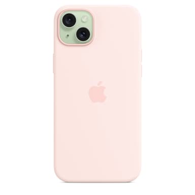 Apple iPhone 15 Plus Silicone Case with MagSafe - Light Pink view 4