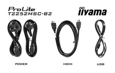 iiyama ProLite T2252MSC-B2 computer monitor 54.6 cm (21.5") 1920 x 1080 pixels Full HD LCD Touchscreen Black view 14