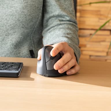 R-Go Tools Ergonomic mouse R-Go HE Break with break software, large (hand size ≥ 185 mm), left-handed, Bluetooth, black view 6