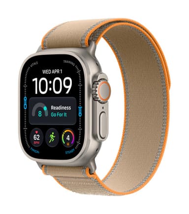 Apple Watch Ultra 4 GPS + Cellular 49mm Natural Titanium Case with Sand Trail Loop - S/M view 1
