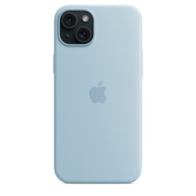 Apple iPhone 15 Plus Silicone Case with MagSafe - Light Blue view 5