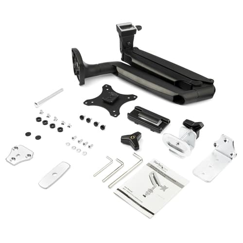 StarTech.com Desk Mount Monitor Arm - Heavy Duty Ergonomic VESA Monitor Arm - Single 32" (19.8lb/9kg) Display - Full Motion, Height Adjustable, Articulating - Aluminum - C-Clamp/Grommet- Black