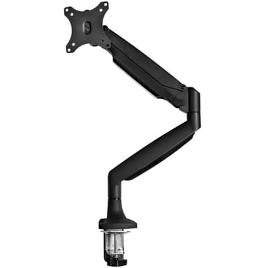 StarTech.com Desk Mount Monitor Arm - Heavy Duty Ergonomic VESA Monitor Arm - Single 32" (19.8lb/9kg) Display - Full Motion, Height Adjustable, Articulating - Aluminum - C-Clamp/Grommet- Black view 1