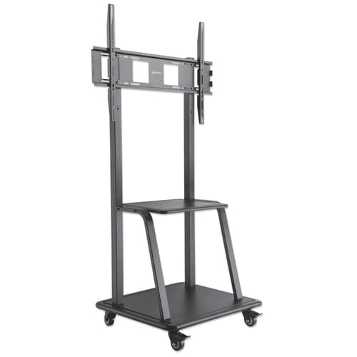 Manhattan Trolley Mount Stand for TV & Monitors, For screens 37" to 100", VESA compatibility: all between 200x200 to 800x600mm - check the dimensions of the four mounting holes on back of screen to ensure it fits, Max 150kg, Black, LFD, Stand, Bracket