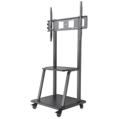 Manhattan Trolley Mount Stand for TV & Monitors, For screens 37" to 100", VESA compatibility: all between 200x200 to 800x600mm - check the dimensions of the four mounting holes on back of screen to ensure it fits, Max 150kg, Black, LFD, Stand, Bracket view 1