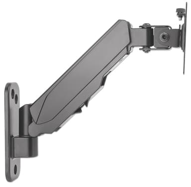 Manhattan Wall Mount for TV & Monitors (Spring Arm 2 pivots), For screens 17" to 32", VESA compatibility: 75x75mm and 100x100mm - check the dimensions of the four mounting holes on back of screen to ensure it fits, Max 8kg, Black, Bracket, Lifetime Warranty view 4