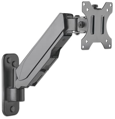 Manhattan Wall Mount for TV & Monitors (Spring Arm 2 pivots), For screens 17" to 32", VESA compatibility: 75x75mm and 100x100mm - check the dimensions of the four mounting holes on back of screen to ensure it fits, Max 8kg, Black, Bracket, Lifetime Warranty view 6