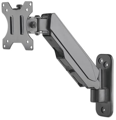 Manhattan Wall Mount for TV & Monitors (Spring Arm 2 pivots), For screens 17" to 32", VESA compatibility: 75x75mm and 100x100mm - check the dimensions of the four mounting holes on back of screen to ensure it fits, Max 8kg, Black, Bracket, Lifetime Warranty view 5