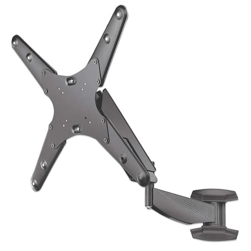 Manhattan Wall Mount for TV & Monitors (Spring Arm 3 pivots), For screens 17" to 55", VESA compatibility: all between 75x75mm to 400x400mm - check the dimensions of the four mounting holes on back of screen to ensure it fits, Max 30kg, Black, Bracket