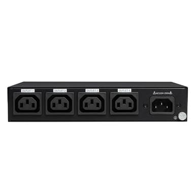 Lindy 32622 power distribution unit (PDU) 4 AC outlet(s) 1U Black view 4