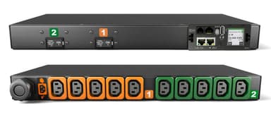 Vertiv Geist MG05M1R1-10L133-3PS6B2H10-S power distribution unit (PDU) 10 AC outlet(s) 0U Black view 1