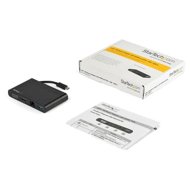 StarTech.com USB C Multiport Adapter with HDMI, VGA, Gigabit Ethernet & USB 3.0 - USB C to 4K HDMI or 1080p VGA Display Mini Dock Hub - USB Type-C Travel Docking Station for USB-C Laptops view 5