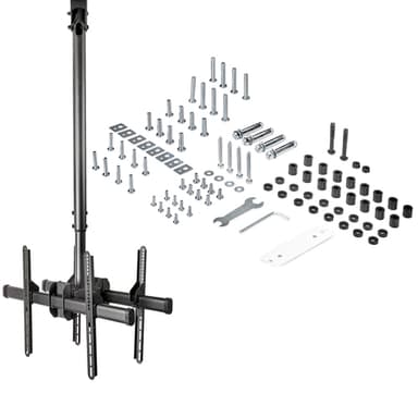 StarTech.com Dual TV Ceiling Mount - Back-to-Back Heavy Duty Hanging Dual Screen Mount with Adjustable Telescopic Pole - Tilt/Swivel/Rotate - VESA Bracket for 32”-75" Displays view 9